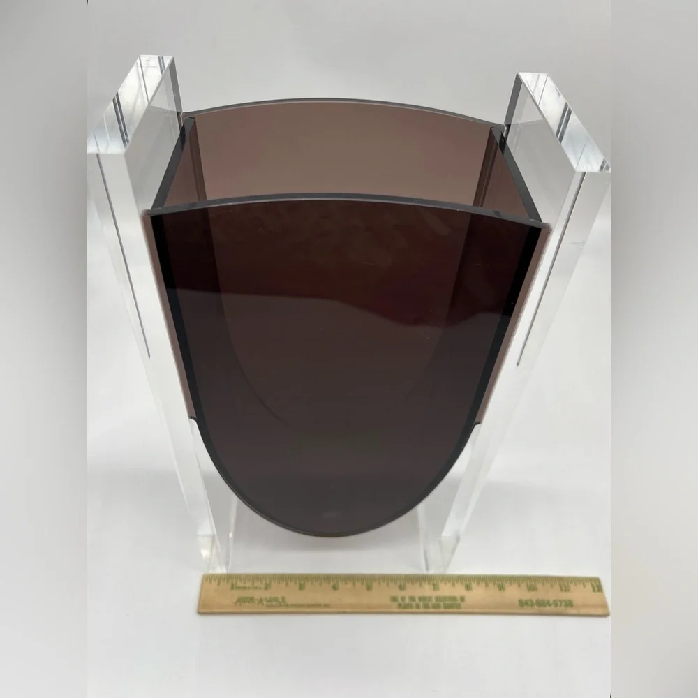 Tehila Collection clear and dark purple vase HARD TO FIND